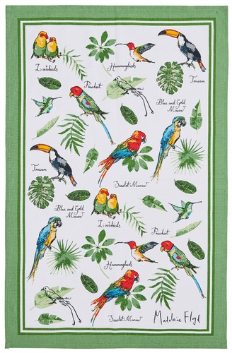 Geschirrtuch tropical birds - geschirrtuch,,