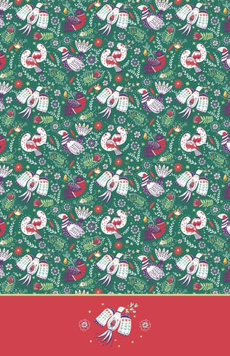 Geschirrtuch folk birds - folk,