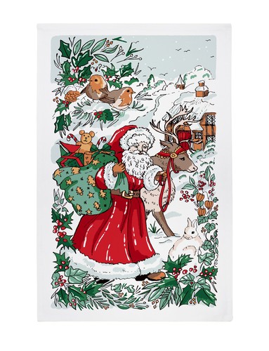 Geschirrtuch santa scene - geschirrtuch,,