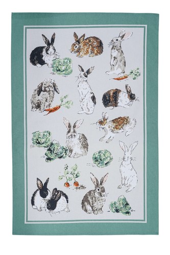 Geschirrtuch baumwolle rabbit - geschirrtuch,